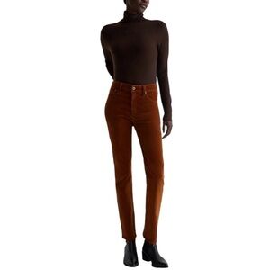 NWT AG Adriano Goldschmied Women’s Mari Ag-Ed Corduroy Mid-‎ Rise Slim Straight